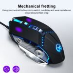 Ratón Gaming Yindiao G3Pro 3200Dpi 4 Modos Ajustable 7 Teclas RGB Light (Negro) - Imagen 3