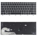 Teclado con Puntero para HP EliteBook 840 G5 846 G5 745 G5 Versión US (Plata)