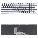 Teclado para HP Envy X360 15-Ed0008Ca 15-Ed0023Dx Versión USA Retroiluminación RGB (Plata)