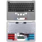 Cubierta Lateral C y Teclado para Apple MacBook Pro Retina de 13 Pulgadas A2289 (Gris) Teclado USA