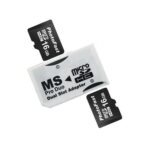 Adaptador CR-5400 de doble ranura Micro SDHC (TF) a MS Pro Duo, capacidad total admitida 64 GB