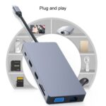 Base de Expansión Blueendless 12 en 1 Multifunción Type-C USB-C Hub - Imagen 4