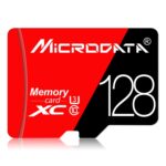 Tarjeta de Memoria Microdata TF Micro SD 128Gb U3 Alta Velocidad (Roja y Negra)