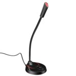 Micrófono de Computadora Hxsj F12 USB Flexible 360 Grados con Cable de 2,2 M
