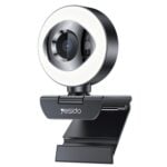 Cámara Web USB Yesido KM20 2K Zoom 4.0MP HD con Luz de Relleno y Cable de 1,5 m