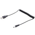Cable en Espiral USB a DC 5.5mm Power Spring 1.5M
