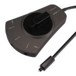 Conmutador de Audio Óptico Digital EMK 3 Entradas 1 Salida Interruptor Selector Toslink para Reproductores (Negro)