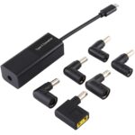 Adaptador de corriente para computadora portátil Convertidor USB-C / Tipo-C de 65 W a adaptador de corriente 6 en 1