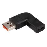Adaptador USB-C Hembra a Yoga 3 Macho Lenovo Conector de Corriente en Ángulo de 90 Grados