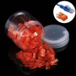 Enchufe Modular Conector RJ45 Anpwoo Amp01 (100 Pcs) (Naranja)
