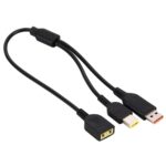 Cable Adaptador de Corriente Big Square (Primera Generación) Hembra a Lenovo Yoga 3 y Macho para Portátil Lenovo 30 cm