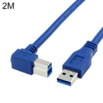 Cable USB 3.0 Tipo-B Macho a Derecha 90 Grados Ángulo para Impresora de Alta Velocidad 2M