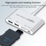 COMBO T-693 5 en 1 USB-C / Type-C a SD / TF / Ranura para tarjeta Micro SD + USB 3.0 + Puertos USB 2.0 Lector de tarjetas OTG HUB - Imagen 3