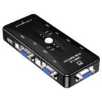 Caja Interruptora VGA KSW-401V 4 VGA 3 Puertos USB con Botón de Control para Monitor Teclado Mouse