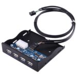 Panel frontal de bahía de expansión de disquete de 3,5 pulgadas, 4 puertos, conector adaptador HUB USB 2,0 - Imagen 2