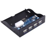 Panel frontal de bahía de expansión de disquete de 3,5 pulgadas, 4 puertos, conector adaptador HUB USB 2,0 - Imagen 3