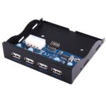 Panel frontal de bahía de expansión de disquete de 3,5 pulgadas, 4 puertos, conector adaptador HUB USB 2,0 - Imagen 4