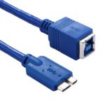 Cable Adaptador USB 3.0 B Hembra a Micro B Macho 30cm para Impresora y Disco Duro (Azul) - Imagen 3