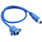 Cable Adaptador USB 3.0 B Hembra a B Macho 50cm para Impresora Escáner (Azul)