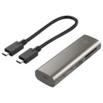 Adaptador Rocketek HC463 USB 3.1 Gen2 a Type-C 3.1 con USB 3.1 y lector SD/TF 6 en 1 Hub