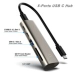 Adaptador Rocketek HC463 USB 3.1 Gen2 a Type-C 3.1 con USB 3.1 y lector SD/TF 6 en 1 Hub - Imagen 3