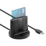 Lector de Tarjetas Inteligentes Rocketek Scr02 Desktop USB2.0 Sim / Cac (Negro)