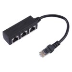 Extensor Divisor de Enchufe RJ45 Red Ethernet LAN de 1 a 3 Zócalos