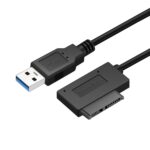 Adaptador de Cable SATA Delgado Profesional USB 3.0 a 7 + 6 Pines Indicador