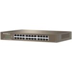 Conmutador Gigabit Ethernet Tenda Teg1024D Desktop V7.0 24 Puertos 6Kv Protección Contra Rayos