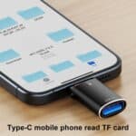 Adaptador Universal Lector de Tarjetas Multifuncional USB-C Type-C a Tarjeta TF - Imagen 4