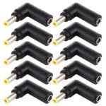 Adaptador de Conector de Codo Macho 4.5 x 3.0 mm Hembra a 5.5 x 2.5 mm (10 Unidades)