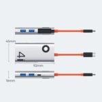 Estación de Acoplamiento Hub Multifuncional Portátil Rock Tr25 4 en 1 USB-C / Type-C a USB 3.0 x4 - Imagen 2
