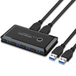 Selector de Conmutador USB 3.0 Uk204V 2 Puertos que Comparten 4 Puertos para Ratón, Teclado e Impresora