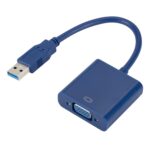 Cable Convertidor Tarjeta Gráfica Externa USB3.0 a VGA Resolución 1080P (Azul)