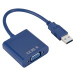 Cable Convertidor Tarjeta Gráfica Externa USB3.0 a VGA Resolución 1080P (Azul) - Imagen 2