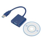 Cable Convertidor Tarjeta Gráfica Externa USB3.0 a VGA Resolución 1080P (Azul) - Imagen 4