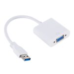 Cable Convertidor USB 3.0 a VGA para Tarjeta Gráfica Externa, Resolución 1080P (Blanco) - Imagen 2