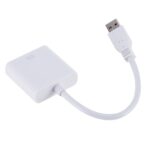 Cable Convertidor USB 3.0 a VGA para Tarjeta Gráfica Externa, Resolución 1080P (Blanco) - Imagen 3