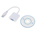 Cable Convertidor USB 3.0 a VGA para Tarjeta Gráfica Externa, Resolución 1080P (Blanco) - Imagen 4