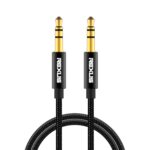 Cable de Audio Aux Rexlis 3629 Macho a Macho 3,5 mm Estéreo Chapado en Oro 1 m para Dispositivos Digitales