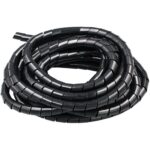 Tubo en Espiral Organizador de Bobinado de Alambre PE 9M Diámetro Nominal 10 mm (Negro)