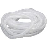 Tubo en Espiral Organizador de Bobinado de Alambre PE 9M Diámetro Nominal 10 mm (Blanco)