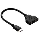 Adaptador de conector de cable de versión HDMI macho a doble HDMI hembra 1.4 de 30 cm - Imagen 3