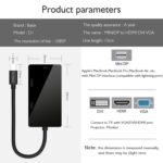 Convertidor Multifunción Basix D1 Mini Mini DisplayPort a HDMI, DVI y VGA 1080P con Cable de 15 cm (Negro) - Imagen 3