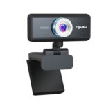 Cámara Web Hxsj S4 1080P Enfoque Manual HD Ajustable 180 Grados con Micrófono (Negro)