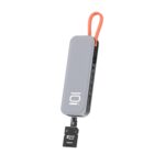 Adaptador Hub Rock Tr01 10 en 1 Tipo C USB-C a HDMI y VGA (Plateado)