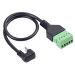 Conector Soldadura Codo En Forma de U USB-C Tipo C Macho 5 Pines Sin Cable