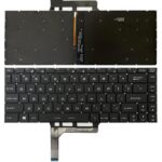 Teclado Computadora Portátil MSI GS65 GS65VR MS-16Q2 Stealth 8SE 8SF 8SG Thin 8RE 8RF Retroiluminado (Negro)