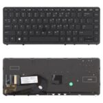 Teclado Retroiluminado con Puntero para HP EliteBook 840 G1 / 850 G1 Versión Estadounidense (Negro)