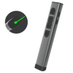 Doosl DSIT032 2.4GHz Presentador inalámbrico PowerPoint Clicker Representación Control remoto Puntero láser verde, Distancia de control: 100 m